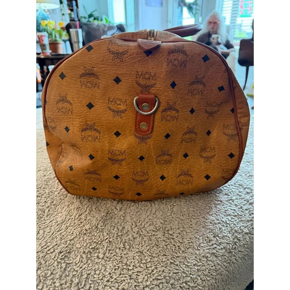EUC MCM XL Weekender Travel Duffel Bag